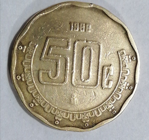 Moneda De 50 Centavos Con Error En Fecha Año 1988
