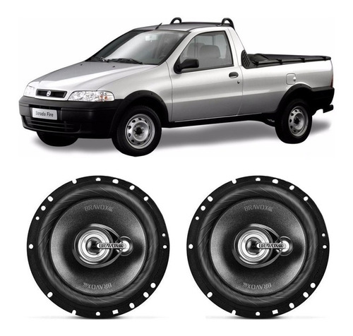 Auto Falante Fiat Strada 1996 A 2000 Bravox 120w Rms Kit