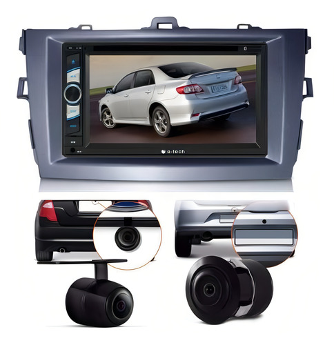 Central Multimidia Dvd Toyota Corolla + Moldura 2d + Camera