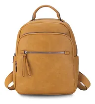 Comprar Mochila Mediana Bolsillo Frente Correa Galón Dama Lincolns Menorca Color Nuez