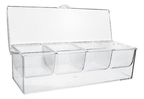 W Servidor De Condimentos Refrigerados Con Tapa, Solo Caja