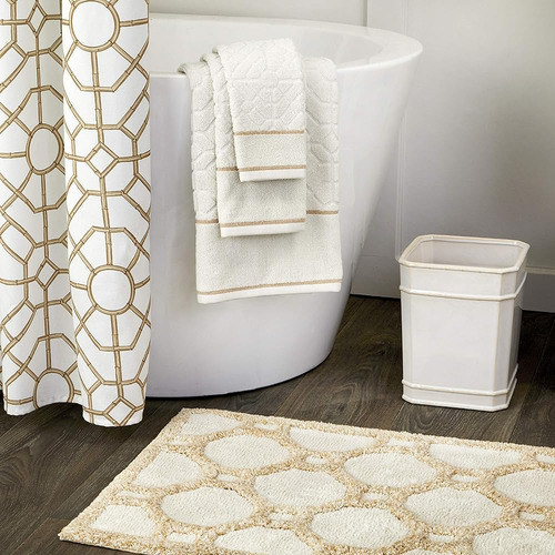 Skl Home Vern Yip Bamboo Lattice Tip Towel Set, Natural