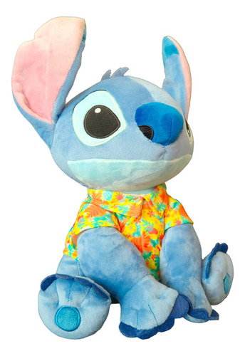 Peluche Stitch Hawaiano Disney  Lilo Stitch Azul Acero Tamaño Mediano