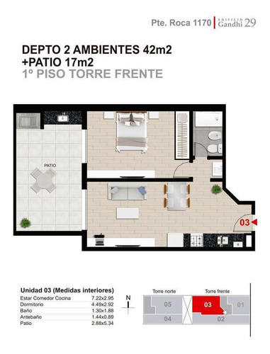 Imagen 2 de 8 de Departamento En Venta De 1 Dormitorio En Rosario