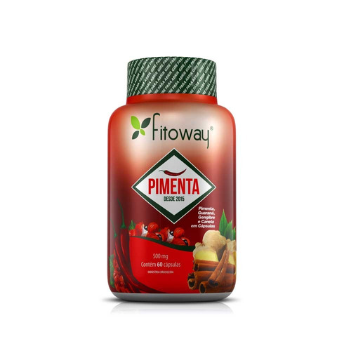 Pimenta + Gengibre + Canela + Guaraná - Fitoway 60 Cápsulas