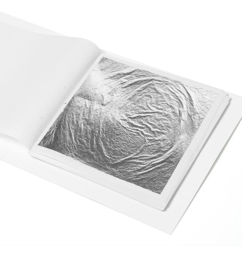 100 Laminas Plata Comestible 9cm Reposteria Belleza Uñas