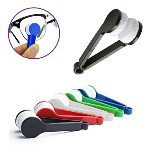 Imagen 4 de 8 de Pinza Limpiador Lentes Anteojos Gafas Microfibra X 5 Unid