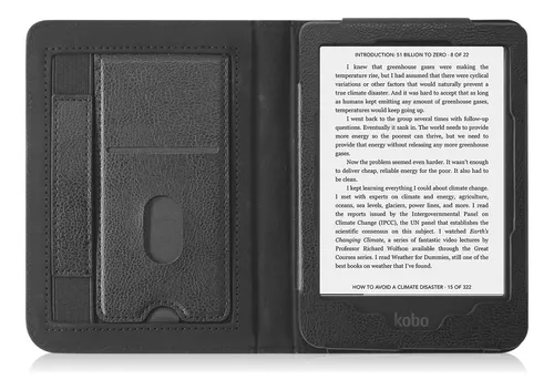 Funda Para Kobo Clara Colour/bw/2e/tolino Shine Cuero Negro
