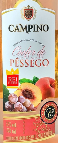 Cooler Pêssego 750 Ml- Bebida Refrescante De Vinho 1 Unidade