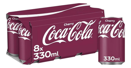 Kit Com 8und Coca Cola U.s.a Cherry (cereja) 330ml