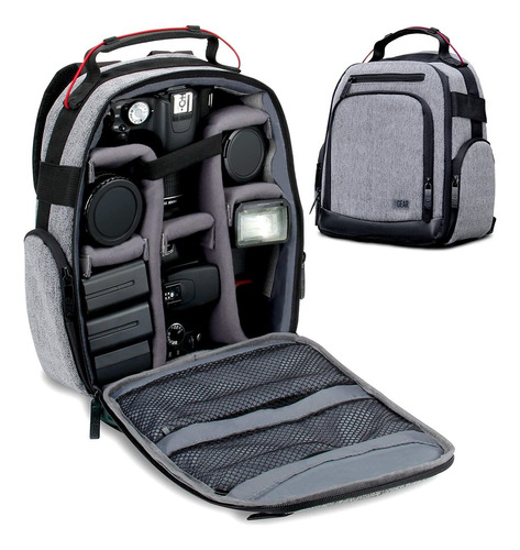 Mochila Usa Gear Para Camara Dslr, Gris/36x28x14cm