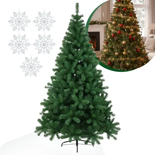 Árvore De Natal Verde 2,10m Pinheiro Tradicional Luxo 600 Galhos Super