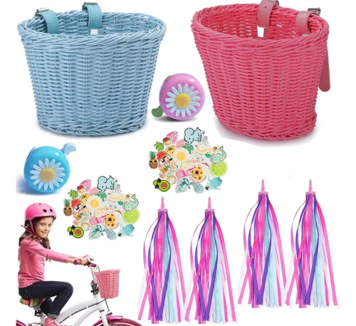 ANZOME Cesta de bicicleta para niñas, accesorio de decoración de bicicleta  delantera para niñas y niños, regalo que se adapta a la mayoría de – Yaxa  Colombia