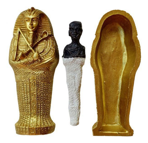 4 Paquete De 2-6 Ataúdes Egipcios Antiguos 9,4x3,5x3,8 Cm