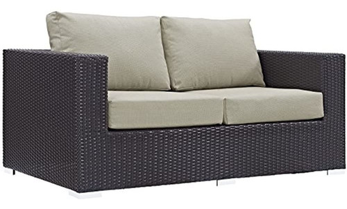 Modway Convene Mimbre Mimbre Al Aire Libre Patio Loveseat Co