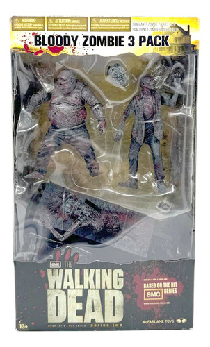 The Walking Dead Bloddy Zombie 3 Pack Mcfarlane