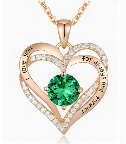 Forever Love - Collares Con Colgante De Corazón Para Mujer