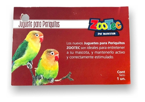 Imagen 6 de 8 de Juguete Para Periquitos Aves Pequeñas Percha Colgante Zootec