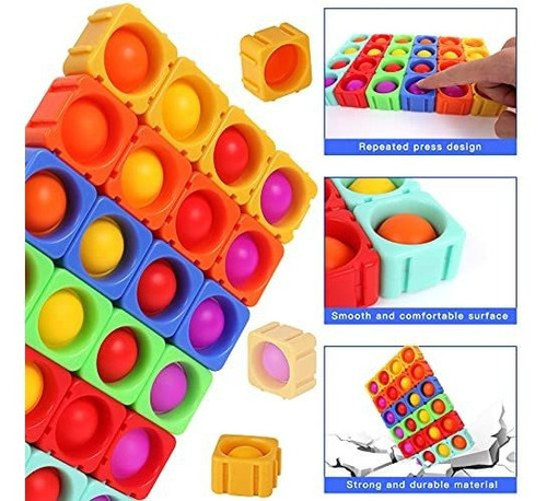 Juguete De Silicona Sensorial Antiestres 24 Pzs Multicolor