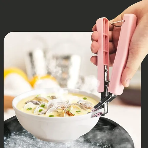 Pinza De Agarre Metal Para Fuente Asadera Caliente Cocina
