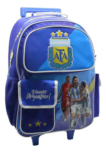 Mochila 18 Con Carro Muchachos Campeones Afa Cresko - Af123