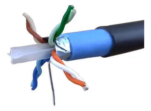 comprar Cabo De Rede Cat6 Blindado Externo Dupla Capa Pr 40m+ 4rj45