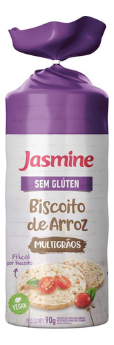 Biscoito de Arroz Multigrãos Jasmine Pacote 90g