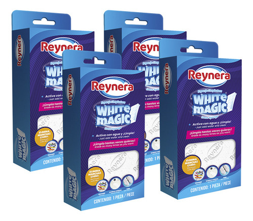 Esponjas Limpiadoras White Magic - 4 Piezas Reynera
