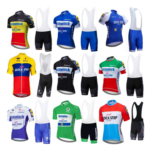 Uniforme Ciclismo Ruta Mtb Quick Step Badana En Gel 19-20d