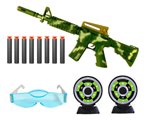 Pistola Tipo Nerf De Brinquedo Lançador Camuflado Exército