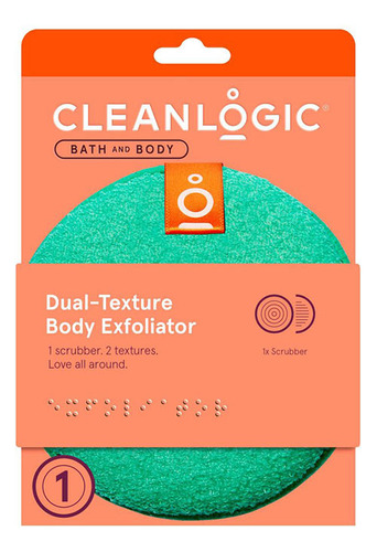 Esponja De Baño Cleanlogic Corporal Doble Textura