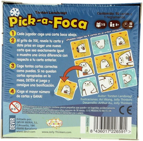 Pick-a-foca Juego De Mesa En Español