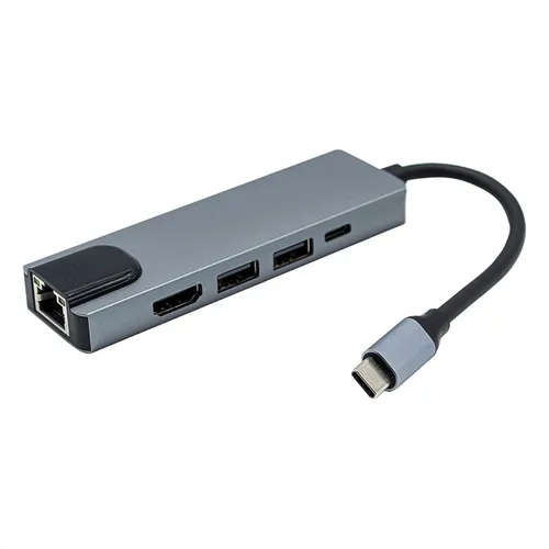 Hub Usb Tipo C 6 En 1 / Hdmi 4k*2k / 2*usb 3.0 / Tipoc /