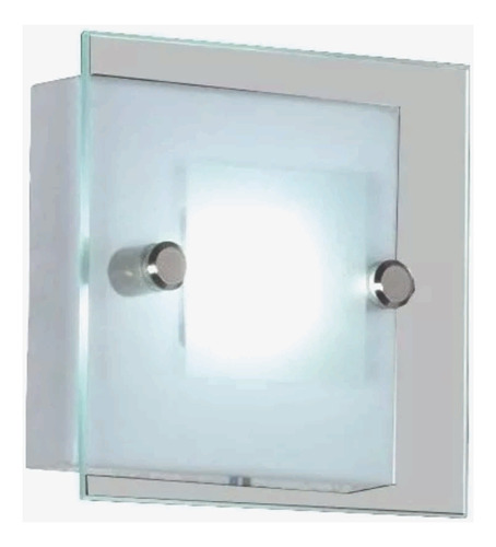 Aplique Plafón Kinglight 1 Luz Cuadrado Batti 4621  Cromo