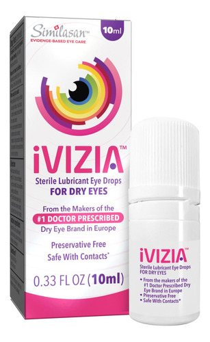 Ivizia Gotas Lubricantes Esteriles Para Ojos Secos, Sin Cons