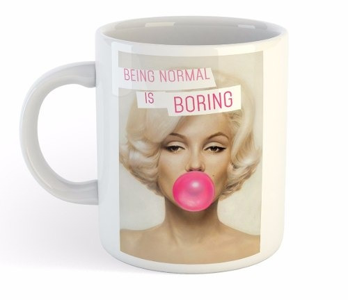 Taza De Plastico Marilyn Monroe Chicle Being Normal Is