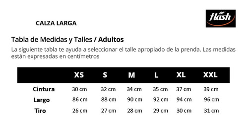 Calza Larga Flash Spandex Termica Compresion Running Rugby