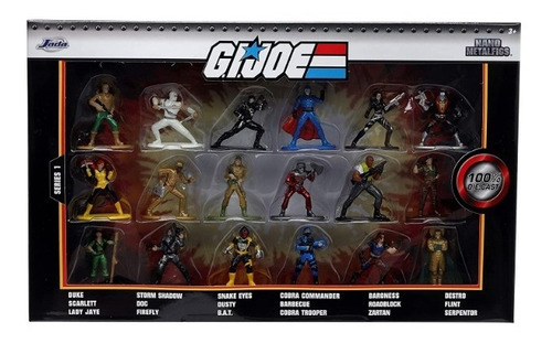 20 Pack Mini Figuras Nano Metalfigs Die Cast G.i. Joe Gijoe