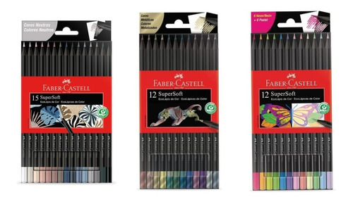 Lapices Faber Castell Supersoft Neon/pastel X 12 Colores