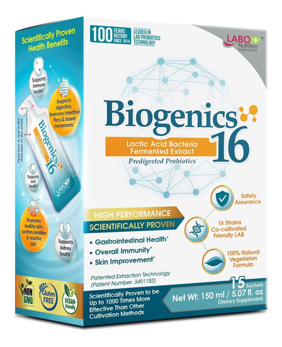 Labo Nutrition Biogenics 16 - Extracto Fermentado De Bacteri
