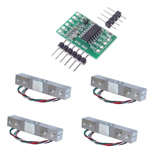 4 Celdas De Carga 3kg Sensor Fuerza Peso Mas Módulo Hx711