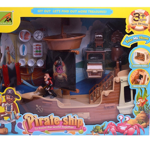 Barco Pirata Con Muñeco Y Accesorios Infantil Pirate Ship