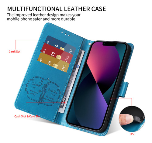 Funda De Piel Tipo Cartera Para Teléfono Honor X5b Plus