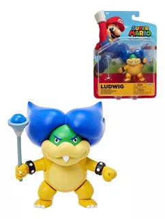 Super Mario Figura Ludwig De 4 Pulgadas Con Accesorio