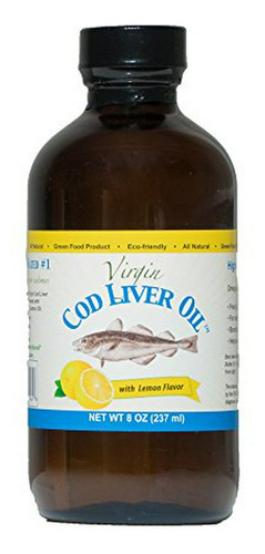 Aceite De Hígado De Bacalao Virgen - Natural, Capturado En La Naturaleza & Sabor Fresco (sabor A Limón)