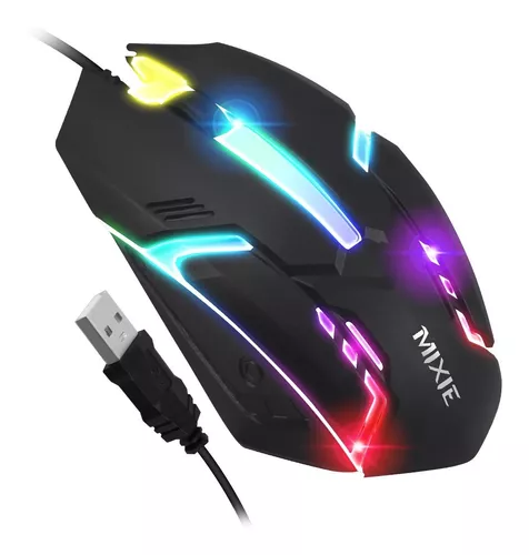 Ratón, Mouse de Computadora con Cable USB, 1000 DPI, 3 Botones