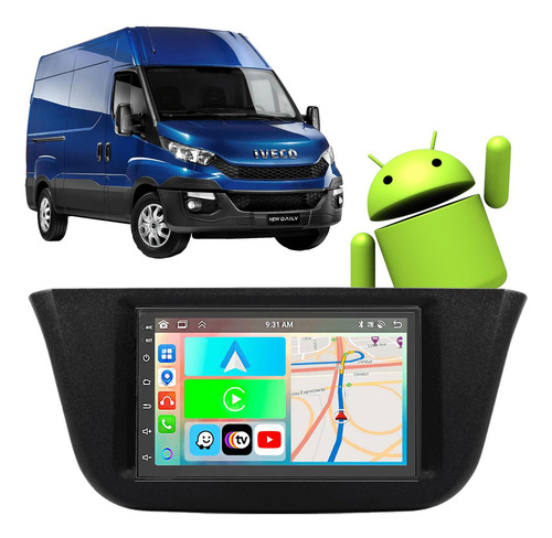Kit Multimidia Iveco Daily 20 21 22 23 Gps Camera + Moldura