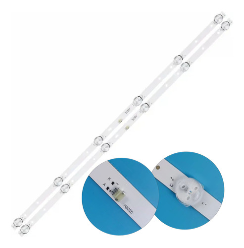 2 Tiras Con 6 Leds (6v) Compatible Con Ptv3215iled