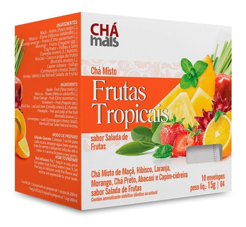 Chá Misto Concentrado Frutas Tropicais 10 Sachês