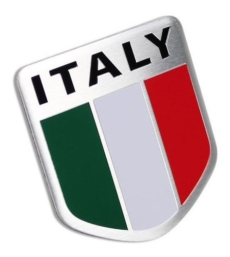 Aplique Generico Aluminio Aleacion 3d Italia Bandera Italian